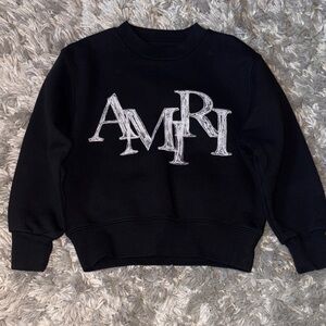 AMIRI STAGGERED SCRIBBLE CREWNECK